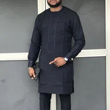 

Men's African Fashion Shirt Ethnic Long Sleeve Print Round Neck T-shirt Islam Muslim Men Clothing Casual Tops 2022 Spring New