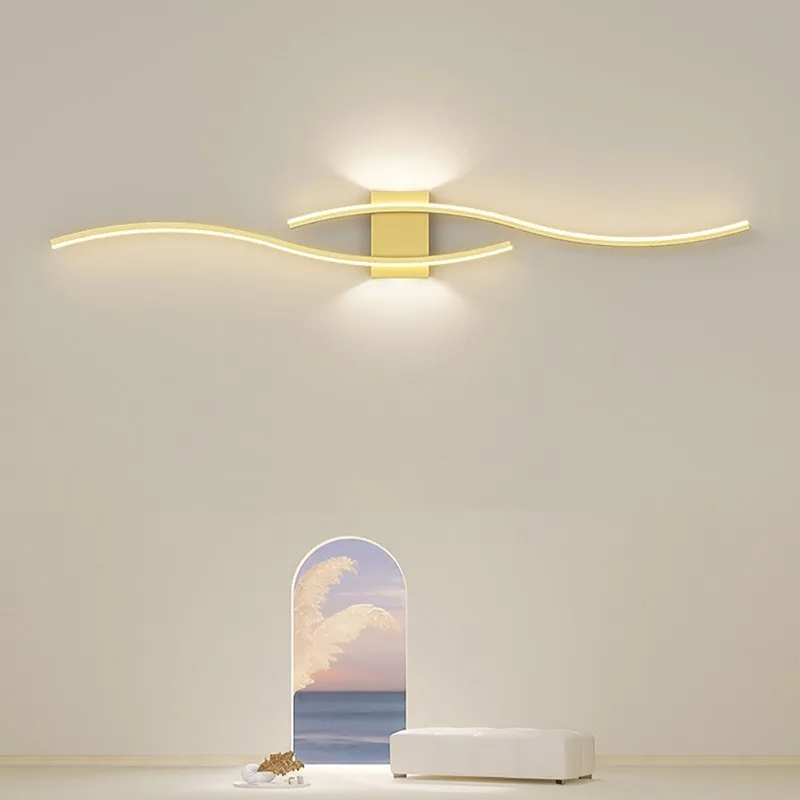 Moder LED Wall Lamp Long Strip Wall Lamps TV Background Decorative Lighting For Bedroom Living Room Home Indoor Lighting Fixture 3