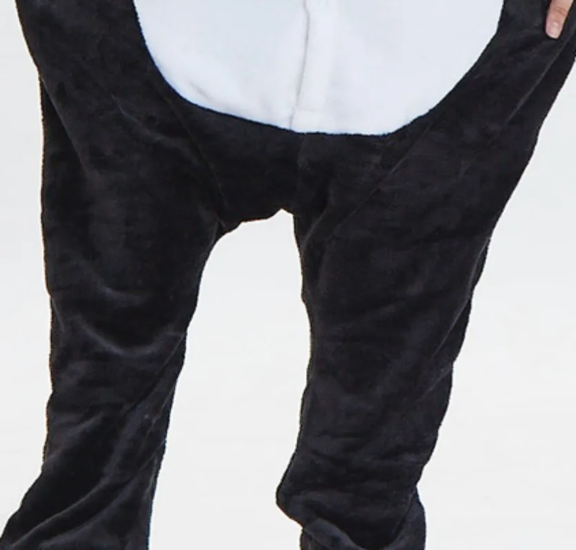 Black and White Penguin Antarctic Animal Image Pajamas Suits with Hat Winter Hot Selling Product Cute Women's Home Furnishings