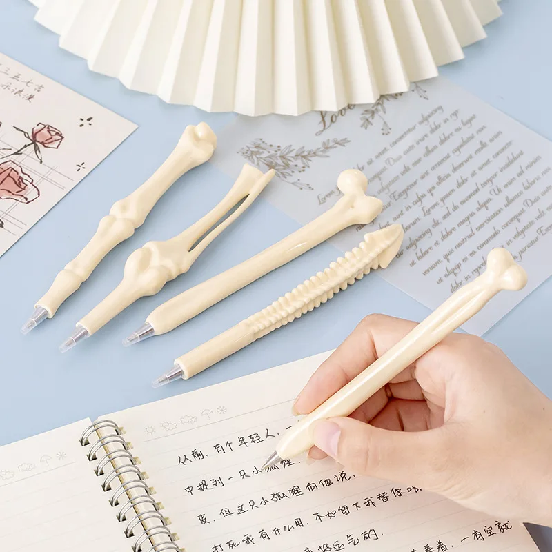 

24 Pcs Wholesale Creative Bone Shape Ballpoint Pen School Prizes Novelty Stationery School Supplies Signature Pens Wholesale