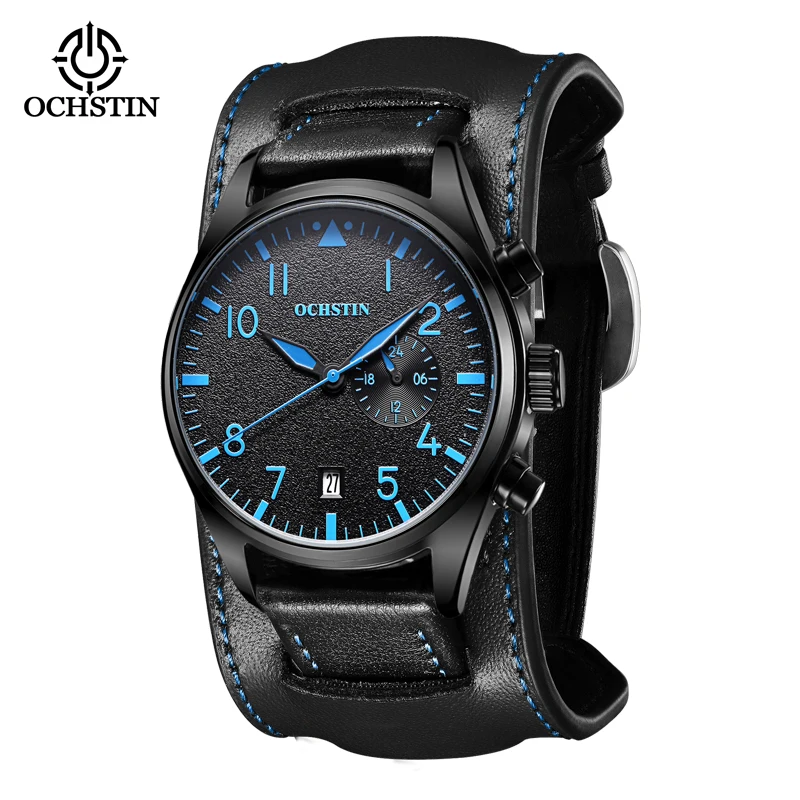 OCHSTIN New Craftsmanship Series Casual Fashion Simple Waterproof Quartz Movement Multifunctional Glow Men's Quartz Watch