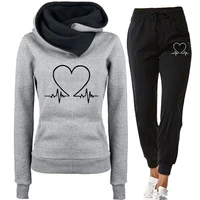 Woman Tracksuit Two Piece Set Winter Warm Hoodies+Pants Pullovers Sweatshirts Female Jogging Woman Clothing Sports Suit Outfits - Image 4
