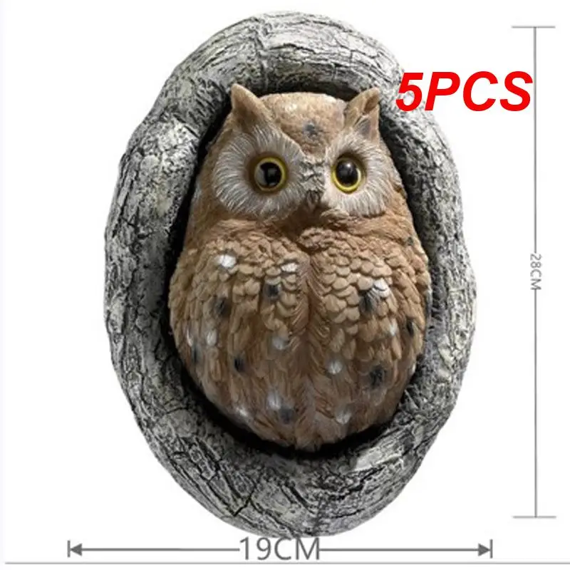 

Garden Owl Tree Statue Figurine Poly Resin Office Yard Decoration Ornament Owl Sculpture Decoration Gift