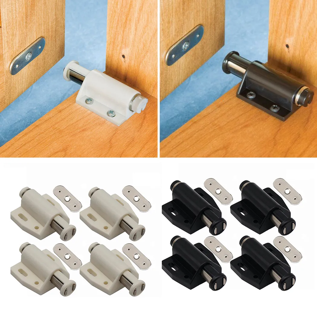 4Pcs Single Magnetic Pressure Push To Open Touch Latch Cabinet Doors Rebound Single Touch Magnet For Home Hardware Accessories