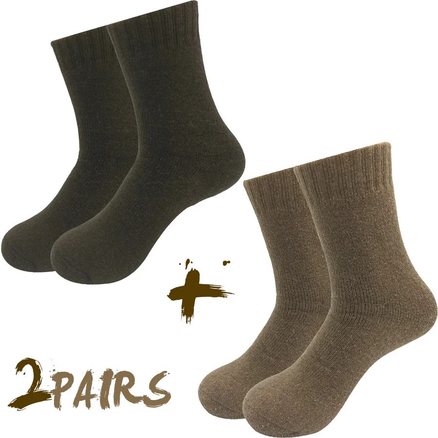 Woll socken Männer dicke neue 2024 Winter Kaschmir Vintage Europa Stil warme lange Socke bequeme männliche Ehemann Geschenk Meias 7 Farben – Detail 15