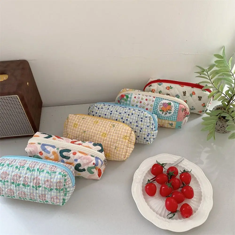 

Вместительный стильный карандаш, женская модная косметичка для хранения, косметичка с цветочным рисунком, дорожная сумка