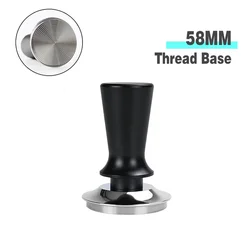 Precision Coffee Tamper with Consistent Pressure for Espresso Machine Accessories (Black 58mm Thread)