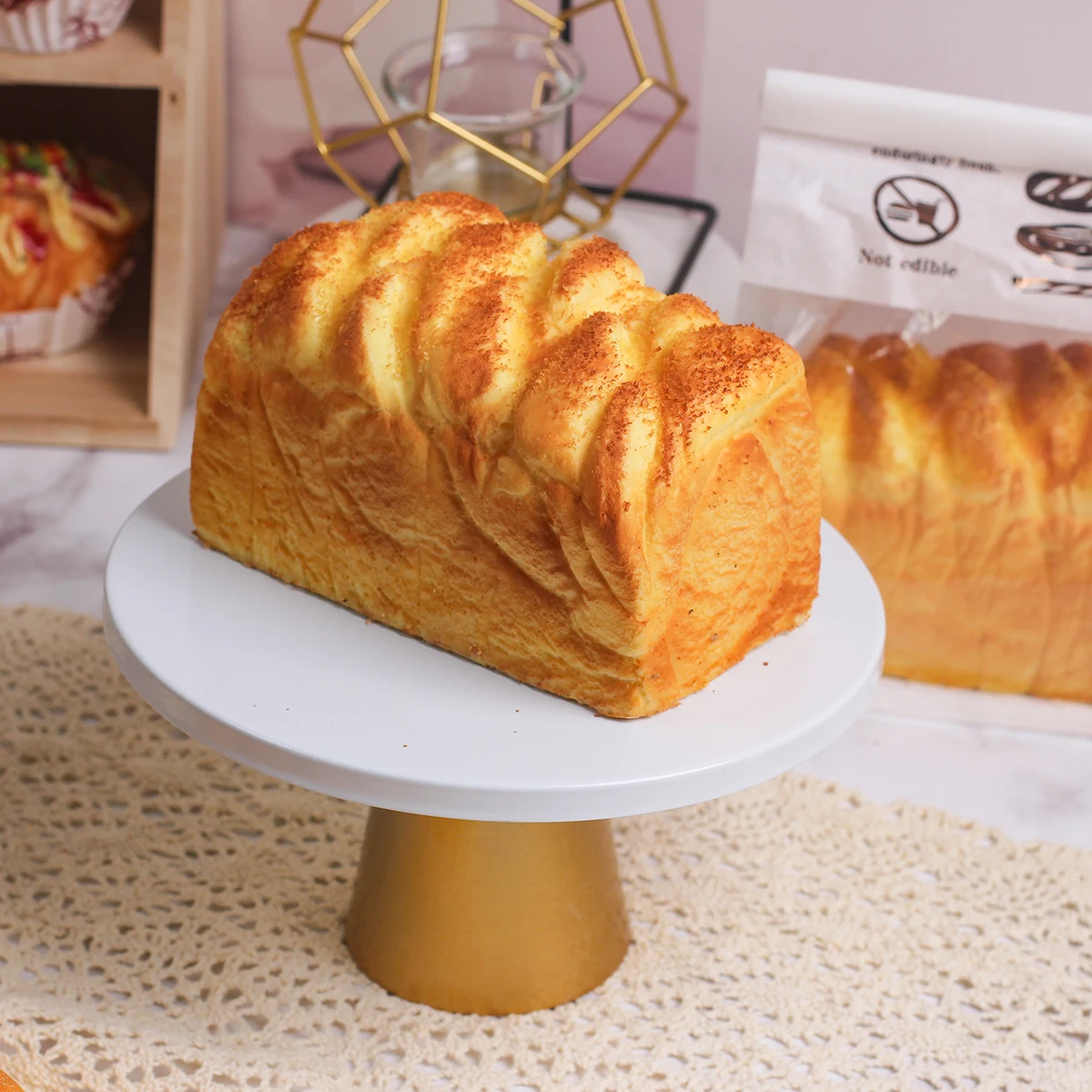 1 Slow Rebound Bread Spoon Flower Pinch Decorative Ornaments Bread and Pastries
