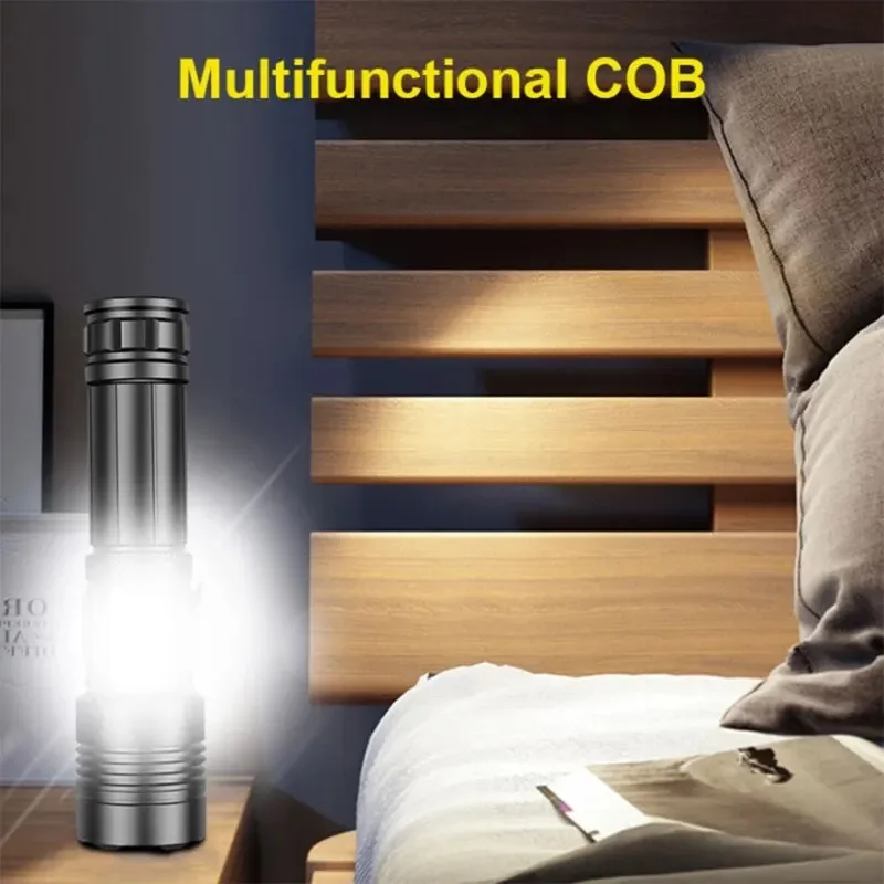 Lampe Torche Tactique LED HEDELI XHP120 – Rechargeable – IPX8 – Batterie 18650 Non Incluse