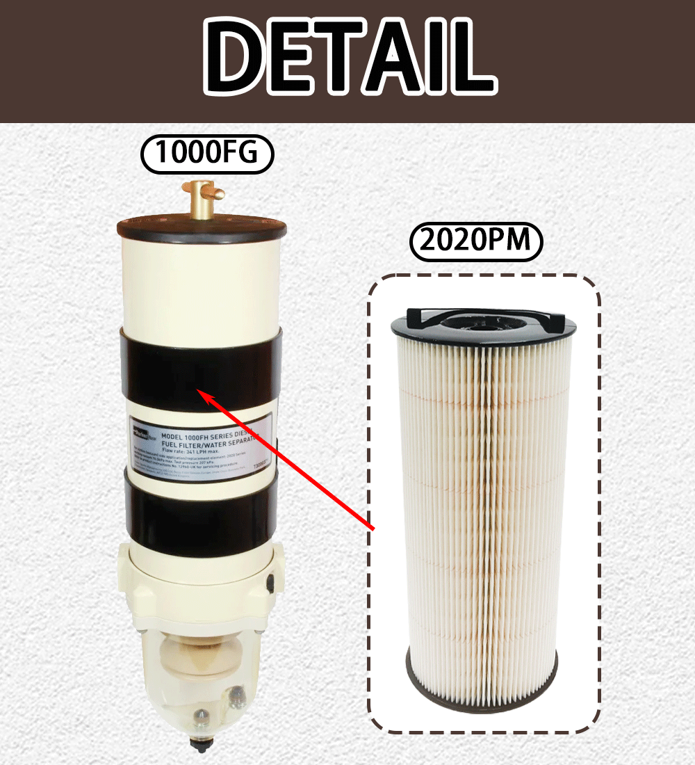 Racor 2010 30 Micron Fuel Filter Water Separator Element - For Racor 2020PM-OR Marine/ Boat Filters Marine Fuel Filter Racor - Foto 5