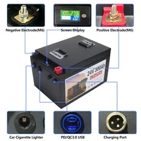 12V 24V 100Ah 200Ah 300AH 500AH 600AH LiFePO4 Battery Built-in BMS Lithium Iron Phosphate Cells For RV Campers Golf Cart Solar 2