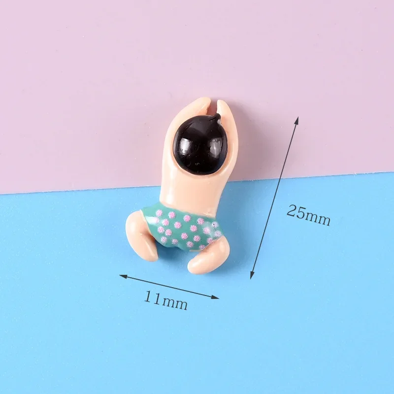 Resin Simulation Cartoon Swim Mini People Mobile Phone Shell Accessories Hair Earrings DIY 6Pcs resin crafts,resin crafts accessories