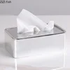 Rectangular Metal Tissue Box Napkin Boxes Ornament Tissue Holder Tissue Storage Box Paper Boxes Organizer Roll Paper Holder 2