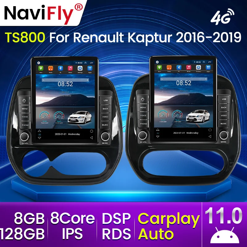 Android 11 Carplay 4G для Tesla вертикальное автомобильное радио видео Renault Kaptur Captur 2016-2019