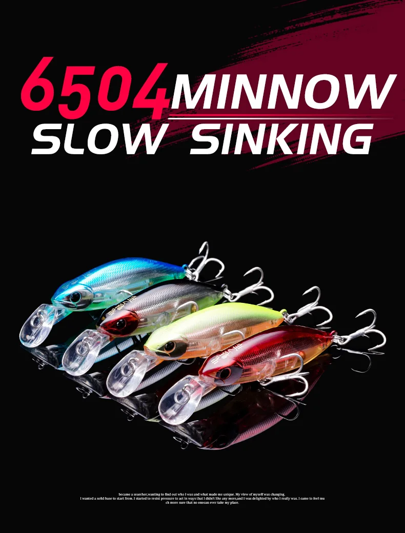 Kingdom Langsam Sinkende Minnow-Angelköder 70mm 12g 55mm 7g Geräuscharme Weitwurf-Wobbler Künstlicher Harter Köder für Süßwasser-Barsch – Detail 1