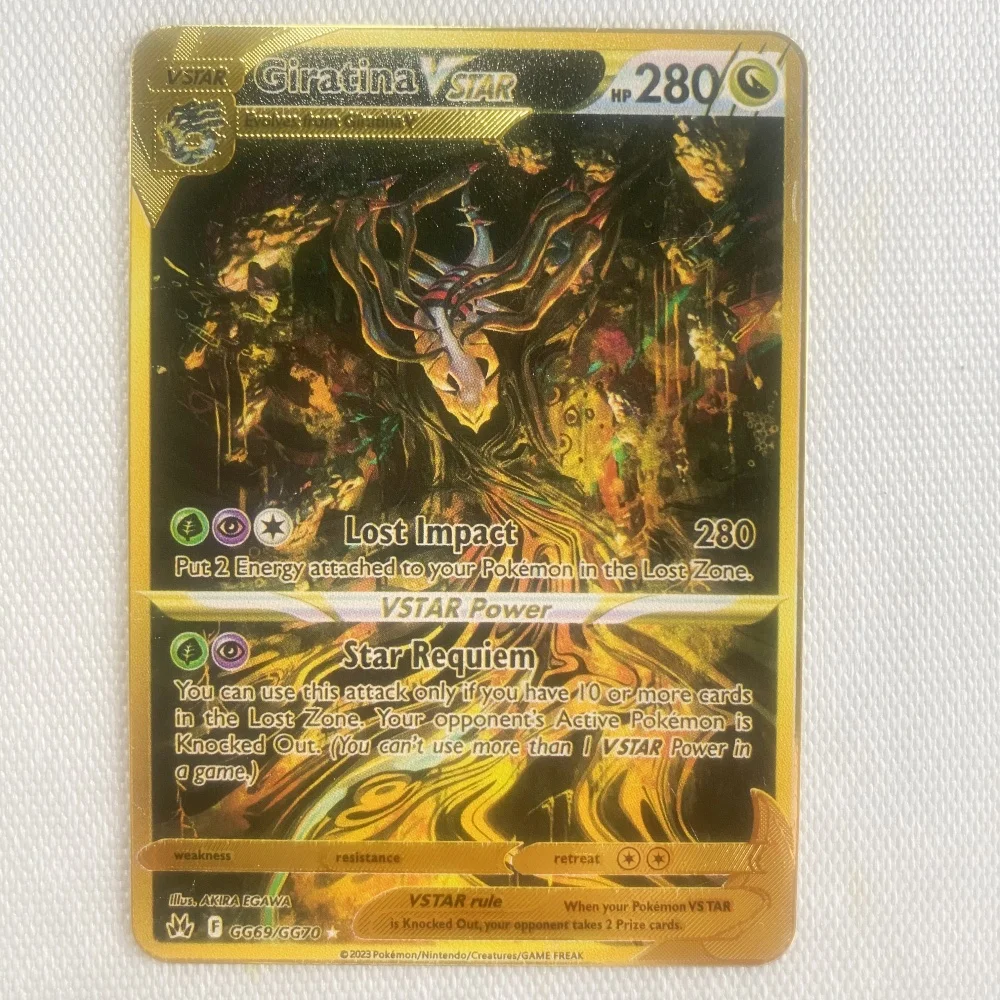 thumbnail image 1 of 22 Style NEW Cards Gold Metal Cards English Hard Iron Cards Mewtwo Pikachu Gx Charizard Vmax Package Game Coll, 1 of 5