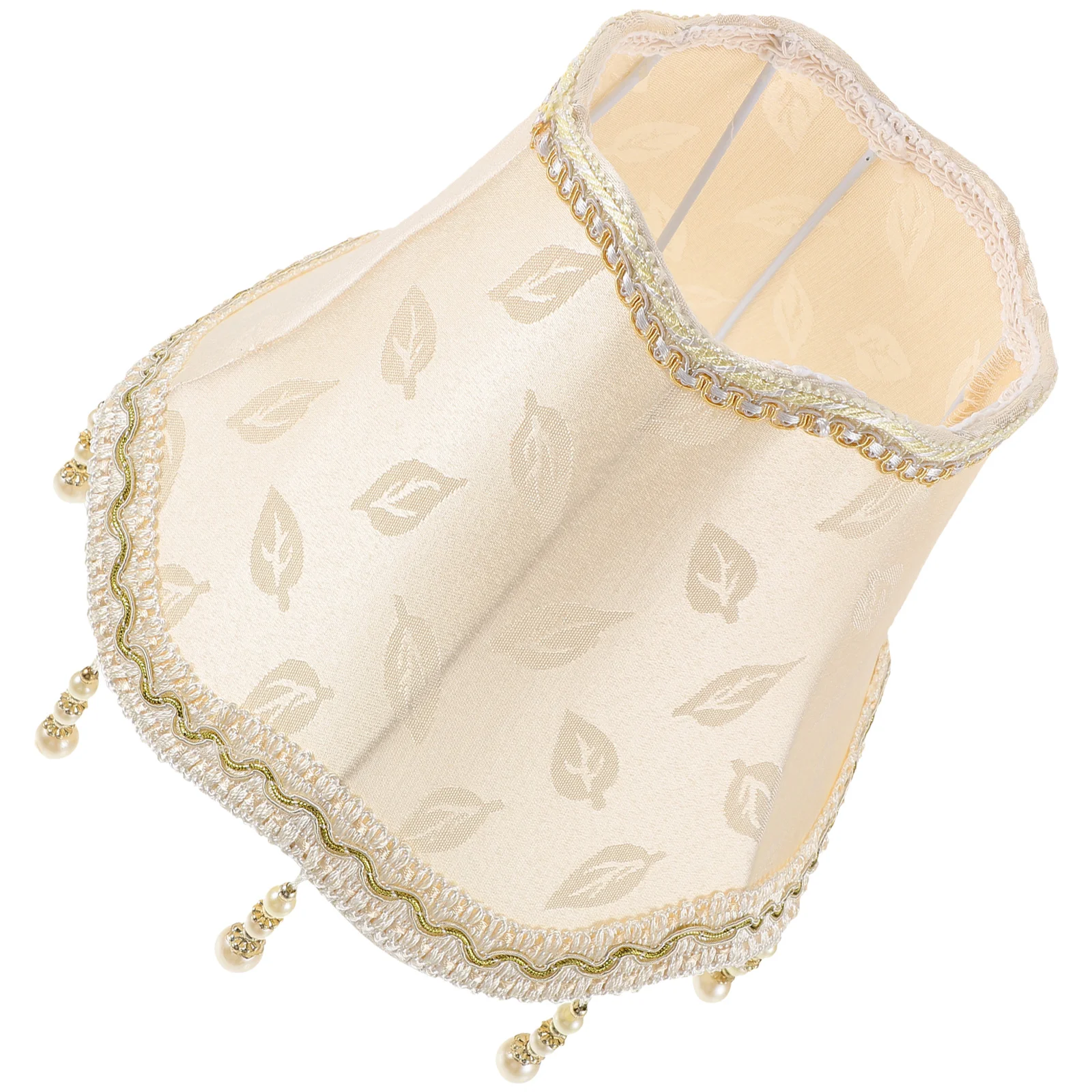 

Vintage Lamp Shade Victorian Lampshade Beads Fringe Flower Pattern Cloth Lamp Cover European Cloth Lamp Covers