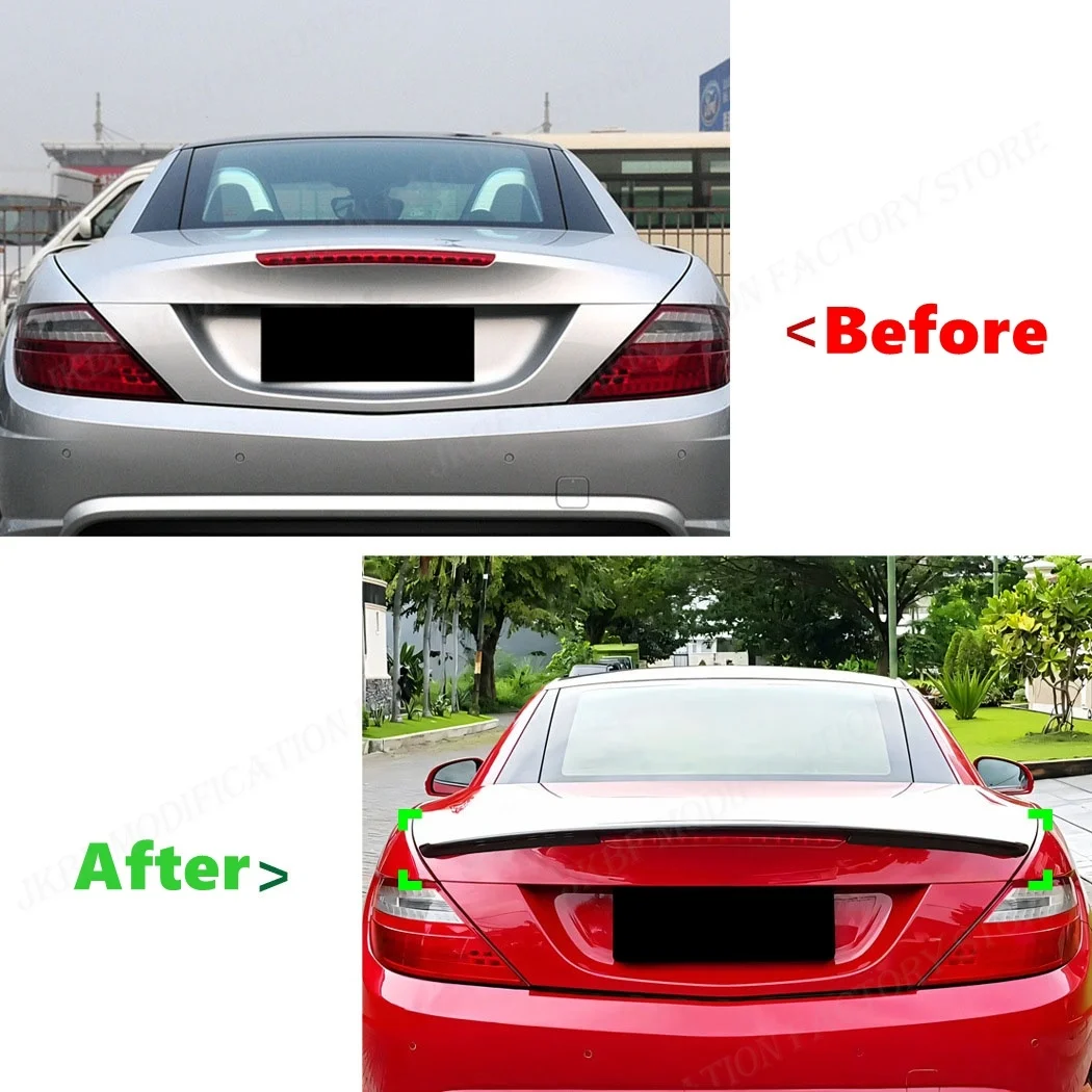 Spoiler per bagagliaio posteriore per Mercedes-Benz SLK SLC R172 AMG 2011 2012 2013 2014 2015 2016 2017 2018 2019 Accessori Trim Wing - immagine 2