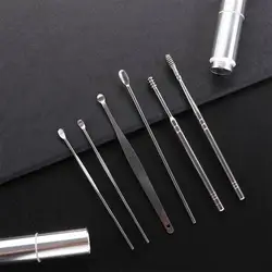 Stainless Steel Professional Massage Reusable Spiral Ear Wax Remover Earpick Ear Care Tools Ear Canal Cleaner