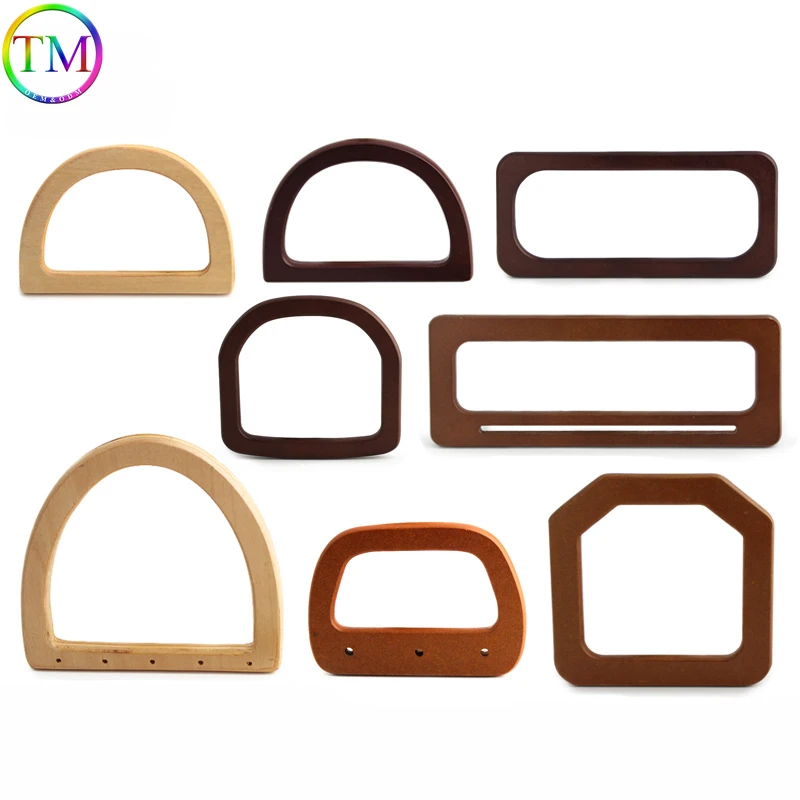 Wooden Bag Handle Tote Bags Square Wood Strap For Women Purse Frame Handle Bags  Replacement Accessories DIY Women's Beach Bag 15 13 16 10 20 10 solid wood big hand made bags handbags purse rectangle handles save real wood tote diy replacement accessories