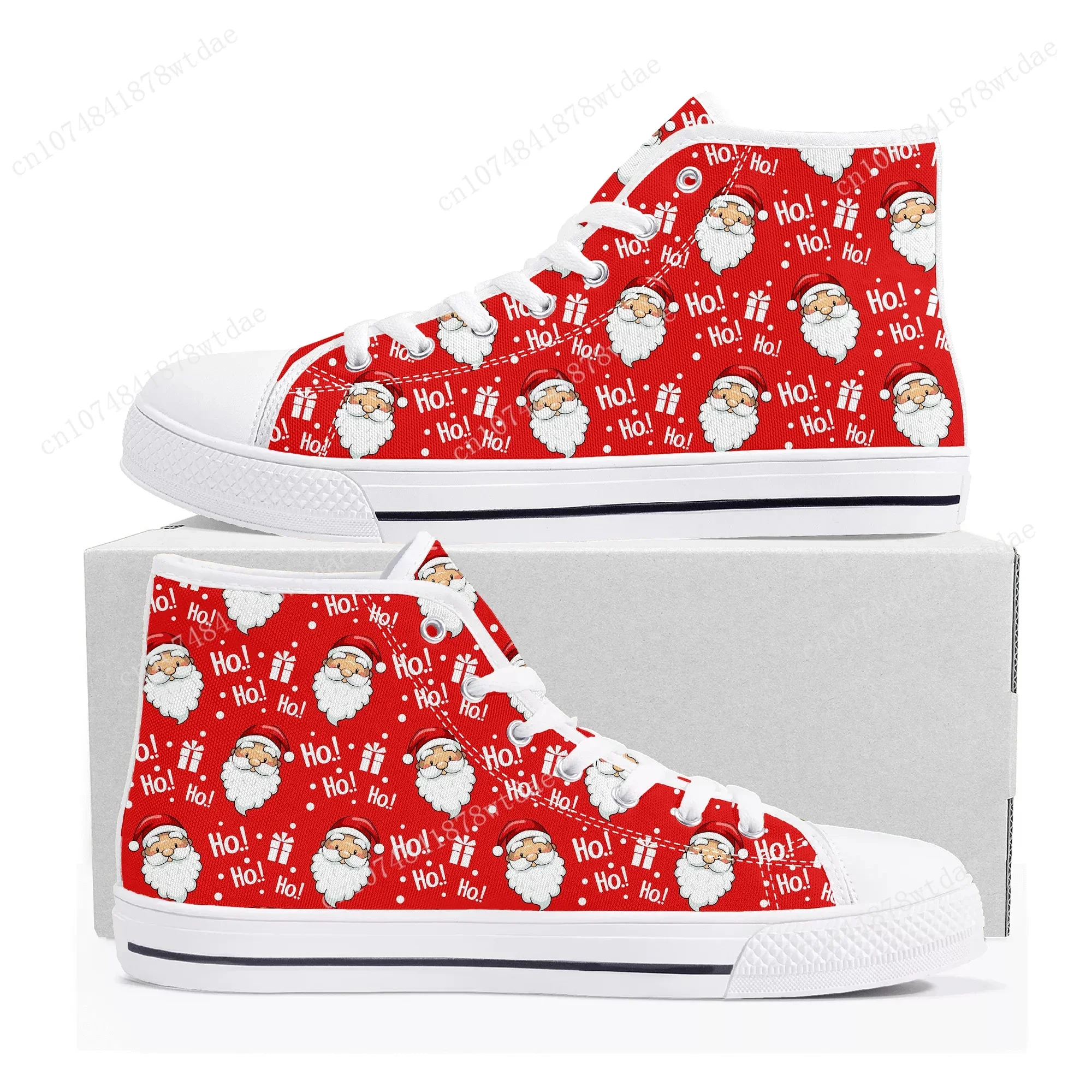Merry Christmas Gift High Top Sneakers Mens Womens Teenager High Quality Canvas Sneaker Comics Manga Couple Customized Shoes 2