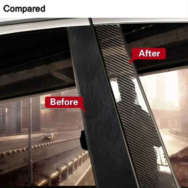 1/3/5Pcs 3D Carbon Fiber Sticker Car Threshold Protective Film Anti Scratch Wear-Resistant Waterproof Matte Sticker for Car Body