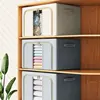 24L Cloth Storage Box Fabric Clothing Moving and Organizing Box Folding Wardrobe Dormitory Storage Basket Household Use Storage 4