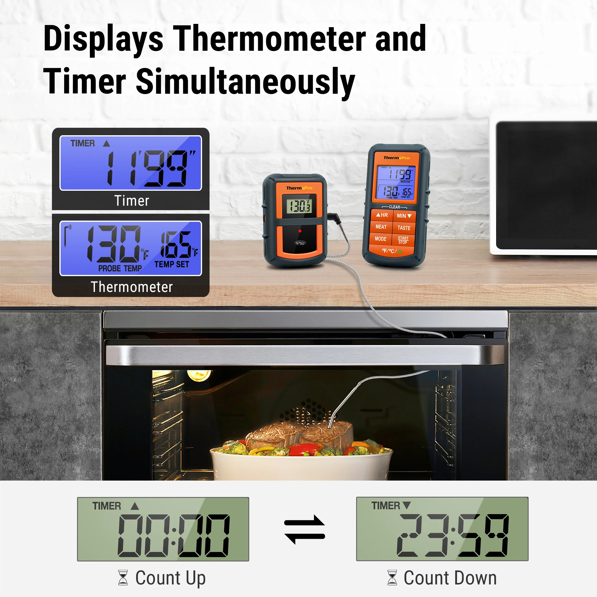 Professional Remote Digital Cooking Thermometer