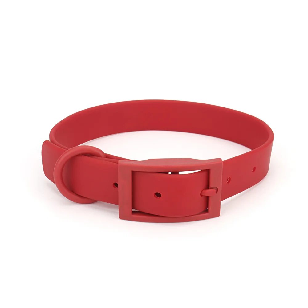 Adjustable Waterproof PVC Pet Collar for Cats and Dogs in Imitation Silicone Finish