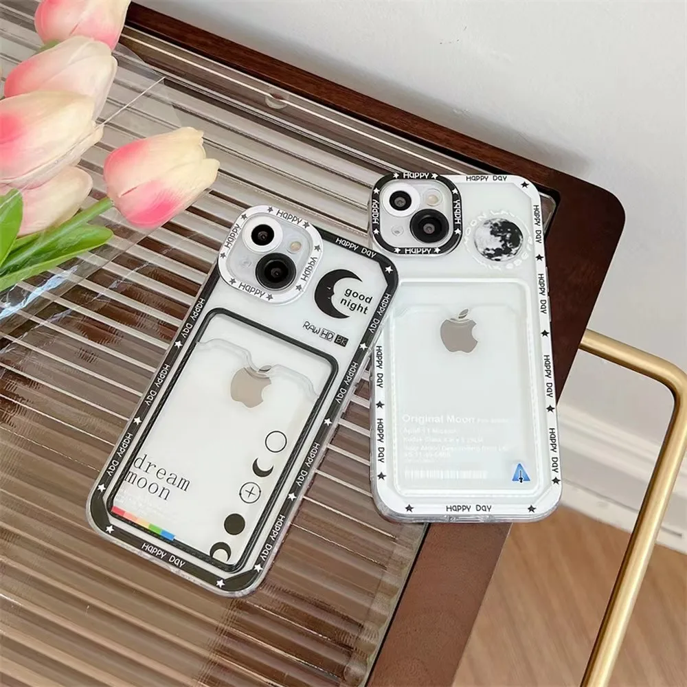 Angel Eye Air Compression Card Bag Moon Good Night Per Iphone 15 15Promax 15Pro 11 12 13Promax 13 14 14Promax 14Pro Soft Shell