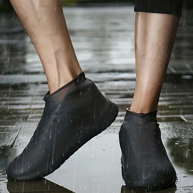 Silica Gel Waterproof Shoe Cover Thicken Non-slip Wear Resistant Convenient Rainproof Folding Rain Boots