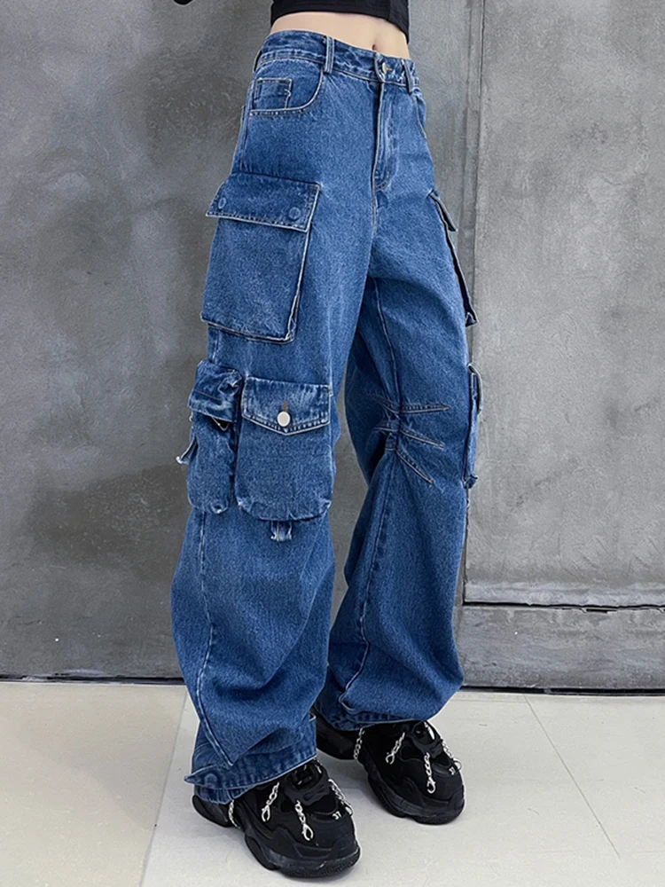 Long Casual Denim Wide Leg Jeans 