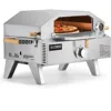 Portable Propane Pizza Oven and Grill with 13in Stone, Thermometer - For Camping, Patio Cooking, BBQ 1