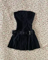 New Dress for Women Fashionable Hollow Backless Sexy Maxi Dress Y2K Retro Harajuku Solid Color Slimming Dresses Casual Skirts 1