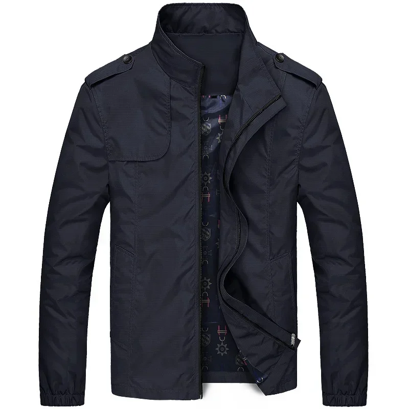 Male Casual Quality Print Men Spring Jackets and Coats Jaqueta Masculina Slim Fit Zipper Jacket Hombre Windbreaker Coat Clothes