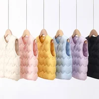 Autumn Winter Children Boys Girls Warm Vest Solid Cotton-Padded Waistcoats Baby 1-6Y Children Thicken Warm Outerwear for Kids 4