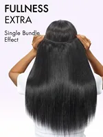 Extensions de cheveux humains brésiliens lisses de 26, 28, 30 pouces, noir naturel, 1/3/4 pièces, 100% cheveux humains, mèches Remy 2