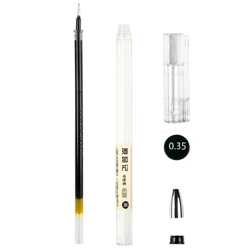 0.35mm Fine Gel Pen Blue/Black Ink Refills Rod for Handle Marker Pens School Gelpen Office Student Writing Drawing Stationery 5