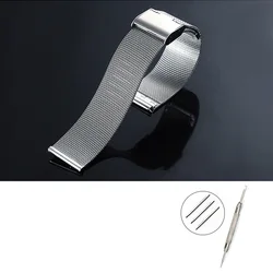Universal Milanese Steel Watch Band with 0.4 Mesh Design - 18mm (Silver)