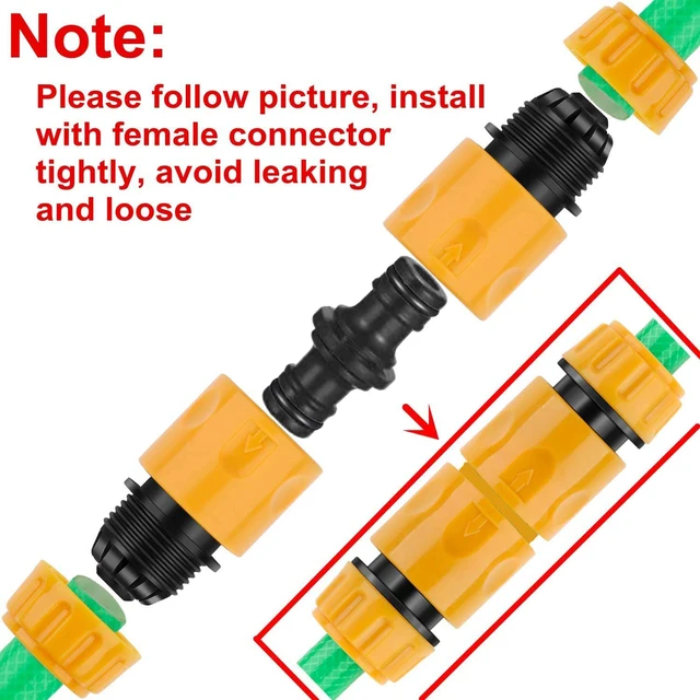 22/31 Db Kerti Tömlő Csatlakozó Beállítása Vége 3 Tap Extender Gyors Csatlakozók Javító Közös Cső Öntöző Kiegészítők - Image 6