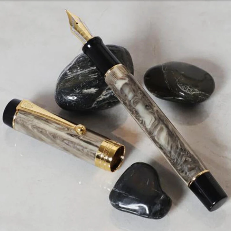 

Jinhao 100 Centennial Resin Fountain Pen EF/F/M/Bent Nib with Converter Gray Writing Business Office Gift Ink Pen