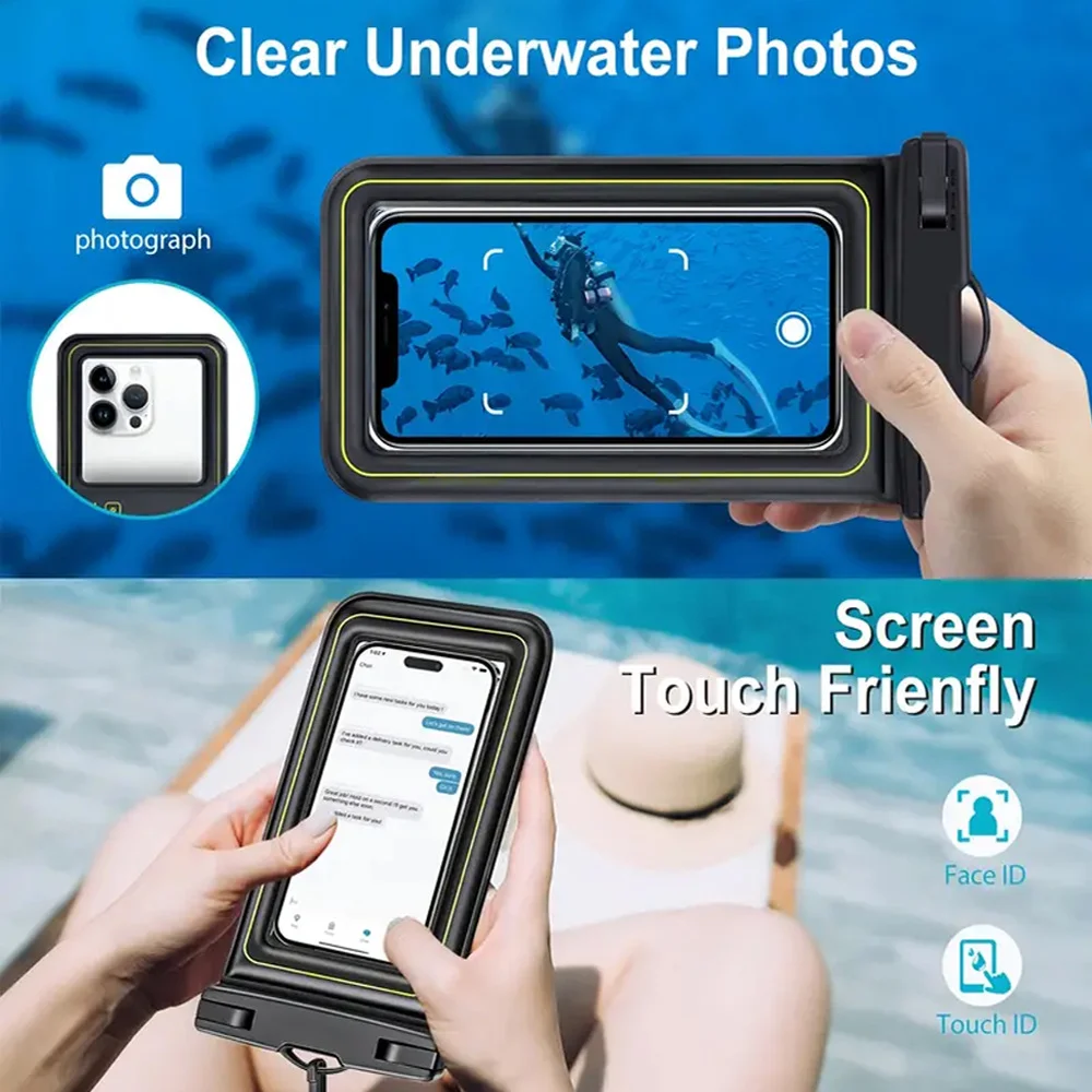 Phone Waterproof Bag - Phone Case with Tether, Essential for Beach, Swimming, Skiing, Drifting, and Surfing - 3