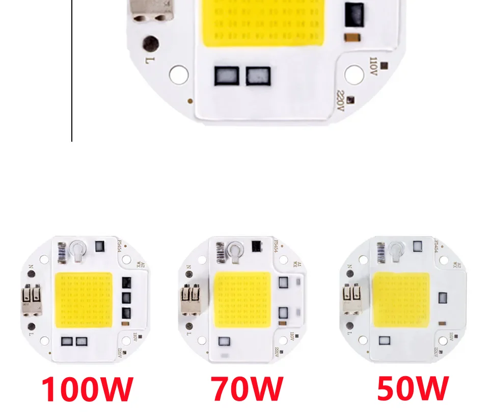 Description Picture 5 of itemAC110V 220V LED Chip 50W 70W 100W COB Chip No Need Driver LED Lamp Beads for Flood Light Spotlight DIY LightingWelding Free