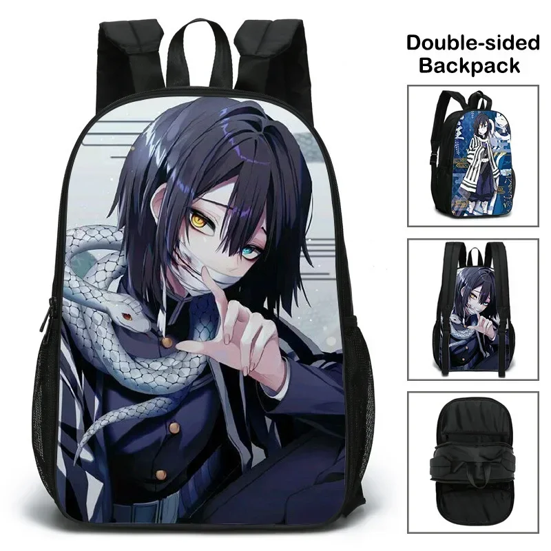 

Anime Demon Slayer Kimetsu No Yaiba Double-sided Schoolbag Primary and Secondary School Student Backpack and Peripherals