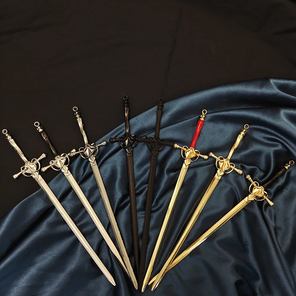 Vintage Hair Stick Sword Pendant Alloy Chinese Hanfu Hair Accessories Chopsticks New Fashion Hairpin Fork Girls Bun Jewelry hair accessory hair stick jewelry accessories