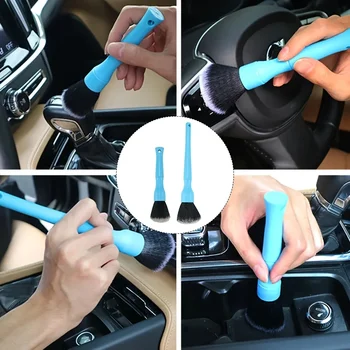 Brosse de détail ultra-douce pour voiture, brosse tative intérieure automatique avec poils synthétiques, plumeau, accessoires de livres automobiles 1