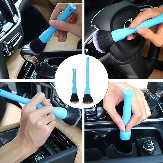 Brosse de détail ultra-douce pour voiture, brosse tative intérieure automatique avec poils synthétiques, plumeau, accessoires de livres automobiles 1