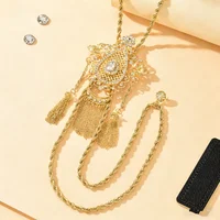 Collier luxueux et complexe, sculpté et incrusté, en or, style palais vintage, bijou essentiel pour les mariages et les occasions spéciales 2