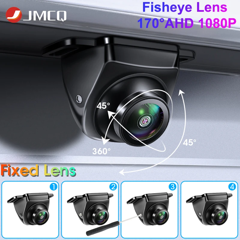 

Автомобильная HD камера заднего вида JMCQ AHD 170 ° 1920x1080P, объектив «рыбий глаз», звездный свет, ночное видение, Универсальная автомобильная камера заднего вида