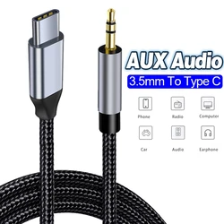 Premium 3.5mm Audio Extension Cable - Versatile Aux Cord for Enhanced Sound Connection (3.5mm to Type C)